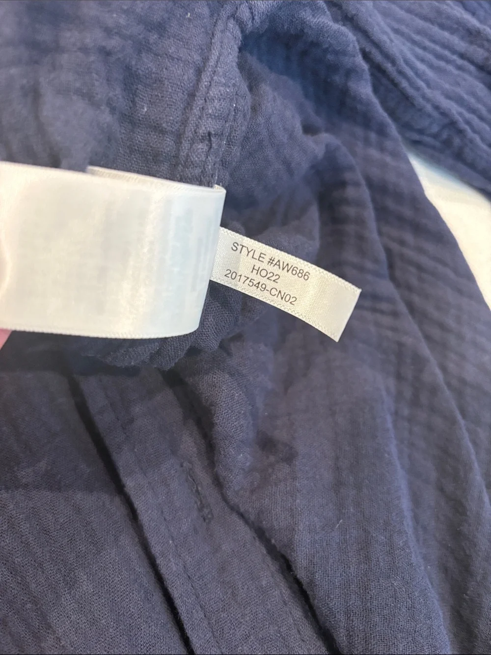 J. Crew Dark Navy Cotton Gauze Button-Down Shirt